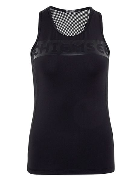 Chiemsee Top "Viviance" w kolorze czarnym rozmiar: XS. Czarne topy damskie Chiemsee, xs, bez wzorów, z bawełny, bez kołnierzyka. Za 104.99 zł.