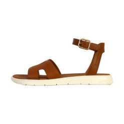 Sandały damskie Geox Dandra. Brązowe sandały damskie Geox, bez wzorów, bez obcasa. W wyprzedaży za 352.10 zł.