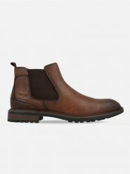 Wrangler Botki "Randy" w kolorze brązowym rozmiar: 43. Brązowe buty zimowe męskie Wrangler, bez zapięcia. Za 209.95 zł.