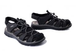 RIEKER 26770-00 black, sandały męskie. Czarne sandały męskie Rieker, bez zapięcia. Za 295.92 zł.