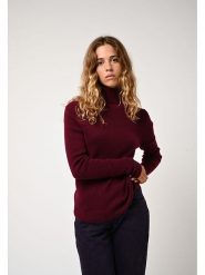AUTHENTIC CASHMERE Kaszmirowy golf "Suzie" w kolorze bordowym rozmiar: L. Czerwone golfy damskie AUTHENTIC CASHMERE, l, bez wzorów, z kaszmiru, bez ramiączek. Za 254.74 zł.