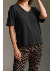 Cotton Candy Koszulka w kolorze antracytowym rozmiar: XL. Czarne bluzki damskie Cotton Candy, xl, bez wzorów, bez kołnierzyka. Za 82.64 zł.