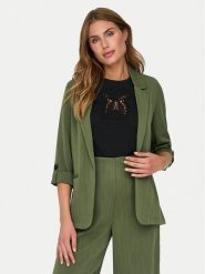ONLY Marynarka Marsa 15308084 Zielony Loose Fit. Zielone marynarki i żakiety damskie Only, l, bez wzorów, z wiskozy. Za 209.99 zł.