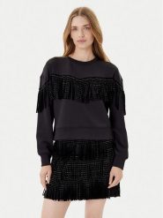 DKNY Bluza P5GH7XQE Czarny Relaxed Fit. Czarne bluzy bez kaptura damskie DKNY, xl, z syntetyku. Za 479.99 zł.