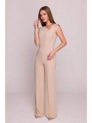 Stylove Kombinezon w kolorze beżowym rozmiar: XL. Brązowe kombinezony damskie Stylove, xl, bez wzorów, bez kołnierzyka, bez ramiączek. Za 219.99 zł.