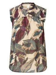 More & More Bluzka w kolorze beżowo-zielonym rozmiar: 38. Brązowe bluzki damskie MORE & MORE, bez wzorów, z wiskozy, bez kołnierzyka, bez ramiączek. Za 104.64 zł.