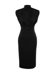 Trendyol Sukienka w kolorze czarnym rozmiar: 34. Czarne sukienki damskie Trendyol, bez wzorów, bez kołnierzyka, bez ramiączek, midi. Za 76.45 zł.