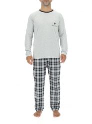 Pierre Cardin Piżama w kolorze szaro-czarnym rozmiar: XL. Czarne piżamy męskie Pierre Cardin, xl, bez wzorów, bez ramiączek. Za 118.56 zł.