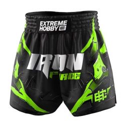 Spodenki Muay Thai męskie EXTREME HOBBY IRON FORCE. Zielone szorty męskie EXTREME HOBBY, z poliesteru, bez kołnierzyka. Za 209.00 zł.