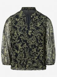 More & More Bluzka w kolorze czarno-zielonym rozmiar: 36. Czarne bluzki damskie MORE & MORE, bez wzorów, bez kołnierzyka, bez ramiączek. Za 73.95 zł.