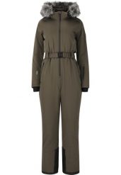 Damski kombinezon narciarski Whistler Courtney. Czarne kombinezony damskie WHISTLER, bez wzorów, z materiału, eleganckie, bez kołnierzyka, bez ramiączek. Za 653.00 zł.
