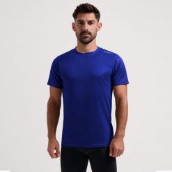 Funkcjonalna koszulka męska Rogelli PROMOTION. Czarne t-shirty sportowe męskie Rogelli, l, z materiału, bez ramiączek, do biegania. Za 40.00 zł.