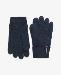 Superdry Rękawiczki Essential Logo Dziane - Richest Navy Marl. Niebieskie rękawiczki męskie Superdry., bez wzorów, z bawełny. Za 107.55 zł.