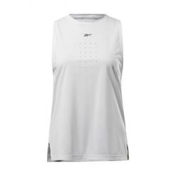 Koszulka treningowa damska Reebok FU2141. Białe bluzki sportowe damskie Reebok, m, bez wzorów, z materiału, bez ramiączek. Za 175.00 zł.