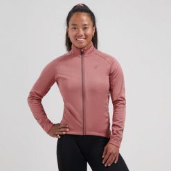 Kurtka rowerowa damska Rogelli Essential II softshell. Czerwone kurtki softshell damskie Rogelli, m, bez wzorów, z elastanu, bez kaptura. Za 367.00 zł.