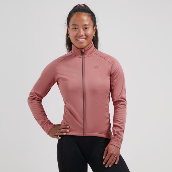 Kurtka rowerowa damska Rogelli Essential II softshell. Czerwone kurtki softshell damskie Rogelli, m, bez wzorów, z elastanu, bez kaptura. Za 367.00 zł.