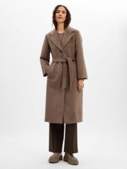 Weekend Max Mara płaszcz wełniany z domieszką moheru Kobiety brązowy, 34. Brązowe płaszcze damskie Weekend Max Mara, bez wzorów, z wełny, biznesowe. Za 3,299.95 zł.