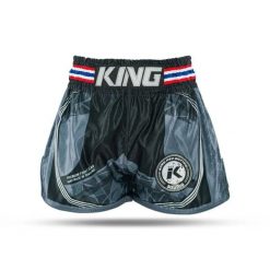 Spodenki do boksu tajskiego King Pro Boxing Flag 1. Czarne szorty damskie KING PRO BOXING, bez wzorów, sportowe. Za 304.50 zł.