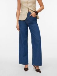 Vero Moda Dżinsy - Comfort fit - w kolorze niebieskim rozmiar: W33/L32. Niebieskie jeansy damskie Vero Moda, z podwyższonym stanem. Za 84.40 zł.
