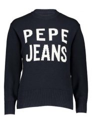 Pepe Jeans Sweter w kolorze granatowym rozmiar: XS. Niebieskie swetry klasyczne damskie Pepe Jeans, xs, z bawełny, bez kołnierzyka. Za 175.95 zł.