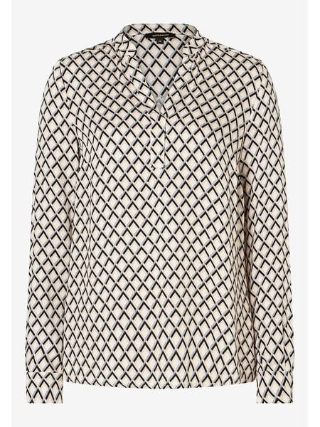 More & More Bluzka w kolorze kremowo-czarnym rozmiar: 42. Brązowe bluzki damskie MORE & MORE, s, bez wzorów, z wiskozy, klasyczne, bez kołnierzyka, bez ramiączek. Za 96.14 zł.