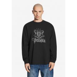 Koszulka sportowa męska Prosto Crest z długim rękawem. Czarne t-shirty sportowe męskie Prosto., m, bez ramiączek. W wyprzedaży za 98.99 zł.
