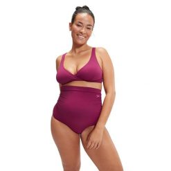 Bikini Ciążowe Speedo Z Wysokim Stanem - Jagodowe – Rozmiar XS. Fioletowe bikini damskie Speedo, bez wzorów, moda ciążowa. Za 1,498.40 zł.