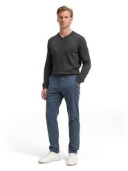 Tom Tailor Spodnie chino w kolorze niebieskim rozmiar: W33/L32. Niebieskie spodnie materiałowe męskie Tom Tailor, bez wzorów, ze skóry. Za 122.96 zł.