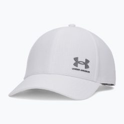 Czapka z daszkiem Under Armour Iso-chill Armourvent. Białe czapki męskie Under Armour, bez wzorów, sportowe. Za 83.99 zł.