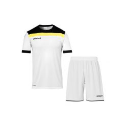 Zestaw strażników Uhlsport Offense 23. Białe szorty męskie UHLSPORT, bez wzorów, z materiału. Za 118.90 zł.