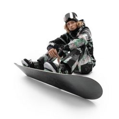 Spodnie snowboardowe męskie P1 Groove. Brązowe spodnie materiałowe męskie SIROKO, bez wzorów, z elastanu, sportowe. Za 423.00 zł.