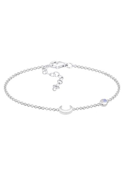 Elli Damski Półksiężyc gwiazdy filigranowy z kamieniem księżycowym w pozłacanym srebrze 925 Sterling Silver Bransoletki 1 ct. Szare bransoletki damskie Elli, pozłacane. Za 198.99 zł.