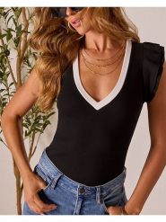 Milan Kiss Koszulka w kolorze czarnym rozmiar: XL. Czarne bluzki damskie Milan Kiss, xl, bez wzorów, bez kołnierzyka, bez ramiączek. Za 145.94 zł.