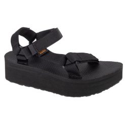 Sandały Teva Flatform Universal Sandals 1008844-BLK czarne. Czarne sandały damskie bez wzorów, z tkaniny, bez obcasa. Za 412.61 zł.