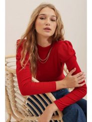 Trend Alacati Sweter w kolorze czerwonym rozmiar: L. Czerwone swetry klasyczne damskie Trend Alacati, l, z bawełny, bez kołnierzyka. Za 57.47 zł.