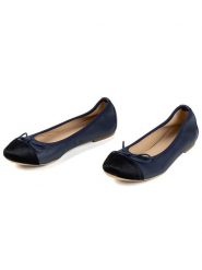 Anna Morellini Skórzane baleriny "Fabella" w kolorze granatowym rozmiar: 39. Niebieskie baleriny damskie Anna Morellini, bez wzorów, bez obcasa. Za 205.93 zł.