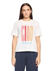 CARTOON Koszulka w kolorze białym rozmiar: 44. Białe t-shirty damskie Cartoon, bez wzorów, z bawełny, bez kołnierzyka. Za 60.99 zł.