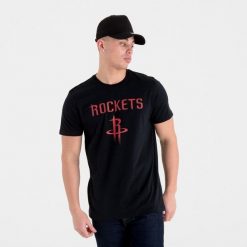 Koszulka sportowa New Era NBA Houston Rockets T-shirt. Czarne t-shirty męskie New Era, s, bez wzorów, bez kołnierzyka. Za 99.00 zł.