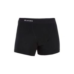 Bokserki bieliźniane Kola męskie. Czarne szorty męskie OLAIAN, bez wzorów, z elastanu, sportowe. W wyprzedaży za 19.99 zł.
