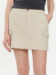 ONLY Spódnica mini Malfy-Caro 15310982 Beżowy Regular Fit. Brązowe spódniczki damskie Only, s, bez wzorów, z wiskozy, mini. Za 99.99 zł.