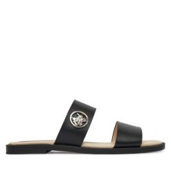 Klapki Beverly Hills Polo Club. Czarne klapki damskie Beverly Hills Polo Club, bez wzorów, bez obcasa. Za 139.99 zł.