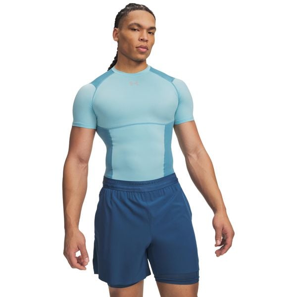 Koszulka termoaktywna Under Armour HeatGear® Elite. Niebieskie bielizna termoaktywna męska Under Armour, l, bez wzorów, z elastanu. Za 245.00 zł.