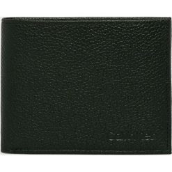 Calvin Klein - Portfel skórzany. Czarne portfele męskie CALVIN KLEIN, bez wzorów, z materiału. W wyprzedaży za 179.90 zł.