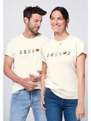 Detto Fatto Koszulka w kolorze kremowym rozmiar: S. Brązowe bluzki damskie Detto Fatto, s, bez wzorów, z bawełny, bez kołnierzyka. Za 73.99 zł.