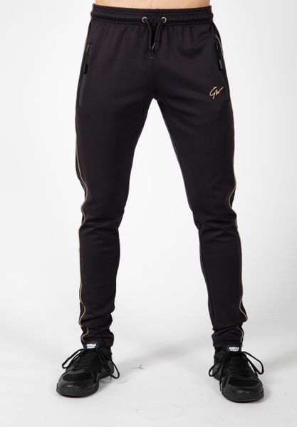 Spodnie fitness męskie Gorilla Wear Wenden Pants. Czarne spodnie sportowe męskie GORILLA WEAR, m, z dresówki, na fitness i siłownię. Za 253.65 zł.