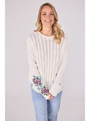 LIEBLINGSSTÜCK Sweter "Tricia" w kolorze białym rozmiar: 36. Białe swetry klasyczne damskie LIEBLINGSSTÜCK, ze splotem, bez kołnierzyka. Za 267.92 zł.