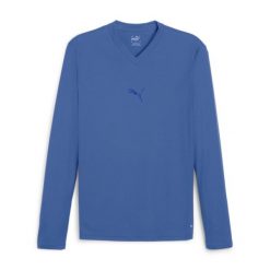 Koszulka termoaktywna z długim rękawem Puma teamGoal. Niebieskie t-shirty sportowe męskie Puma, m, bez ramiączek, do piłki nożnej. Za 193.50 zł.