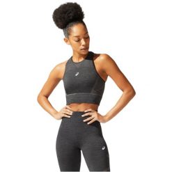 T-shirt sportowy z krótkim rękawem damski ASICS Seamless Top. Szare topy sportowe damskie Asics, xs, bez wzorów, bez ramiączek. Za 149.99 zł.