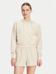Guess Bluza V5GQ00 KCT02 Beżowy Regular Fit. Brązowe bluzy bez kaptura damskie Guess, xl, z syntetyku. Za 209.99 zł.