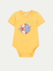 Coccodrillo Body dziecięce WC4112202UWN Żółty. Żółte body niemowlęce COCCODRILLO, bez wzorów, z bawełny, bez ramiączek. Za 29.99 zł.